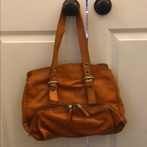 Nuovedive leather shoulder bag